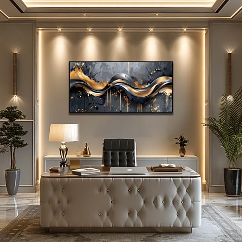 Image of AOZEMI Gold Canvas Wall Art Large Abstract Wall Decorations for Bedroom