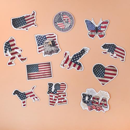 Imanes decorativos de bandera USA American Flag 12 unidades miniatura 6