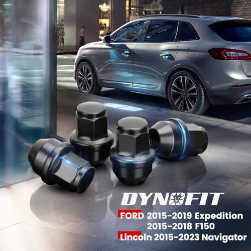 Image of Dynofit 5pcs 14x1.5 OEM Lug Nuts for 2015-2024 F150, One-piece Stock Lugnuts Compatible with Ford Expedition F-150 Lincoln Navigator 2016-2018 /2019-2024, 14mmx1.5 Factory Tuner Nuts Replace OE#611008