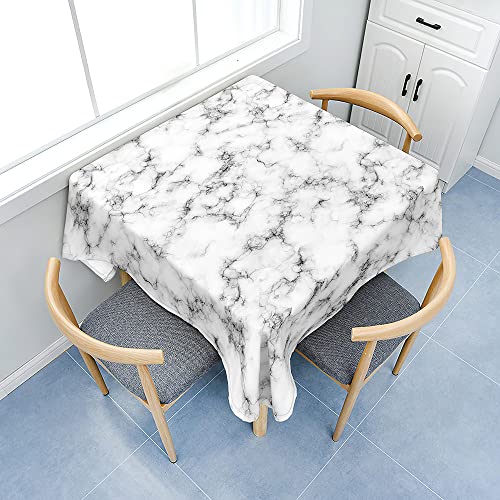 Fasbuy Nappe Carrée, 3D Imprimé Marbre Nappe de Table avec Pince Anti Tache, Lavable Table Basse Nape en Polyester, pour Salle à Manger Pique-Nique...
