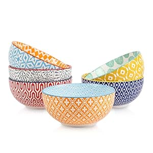Selamica Ceramic Cereal Bowls Set o...