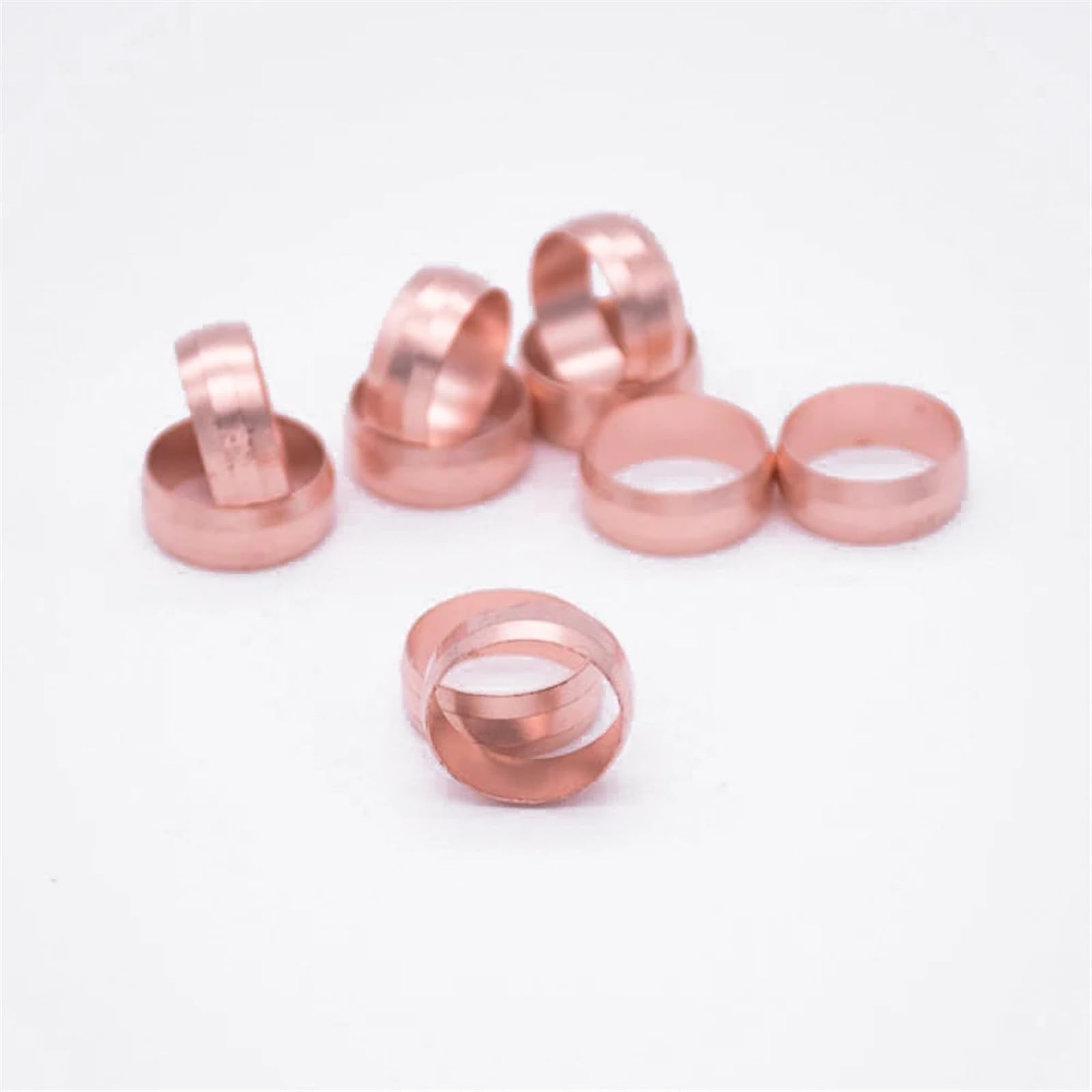 10 piezas de 8, 10, 12, 15, 16, 19, 20, 22, 25, 28 mm, agujero de virola de aceite para montaje de unión de compresión, agua, gas, aceite, manguito, anillo de cobre (15 mm)