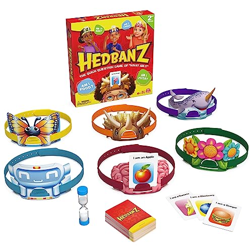 image for Spin Master Games Hedbanz 2023 Edition Cards Picture Guessing Board Ga