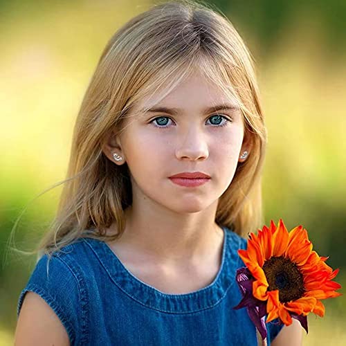 Sea Otter Stud Earrings 925 Sterling Silver Post Tiny Cute Animal Promise Love Heart Statement for Women Small Cartilage Delicate Lovely Jewelry for Daughter Niece3