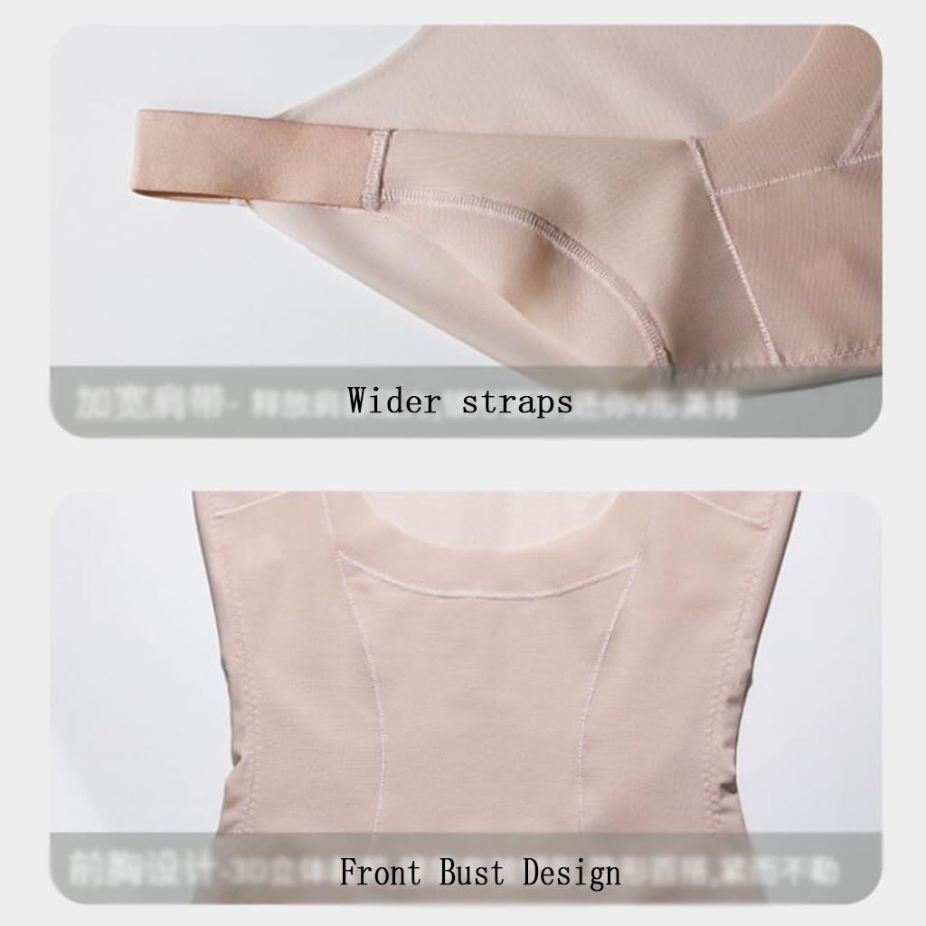 Generic QTANZIQI damskie body wyszczuplające brzuch bielizna modelująca Butt Lifter udo szczuplejsze body z głębokim dekoltem na plecach body z otwartym krokiem