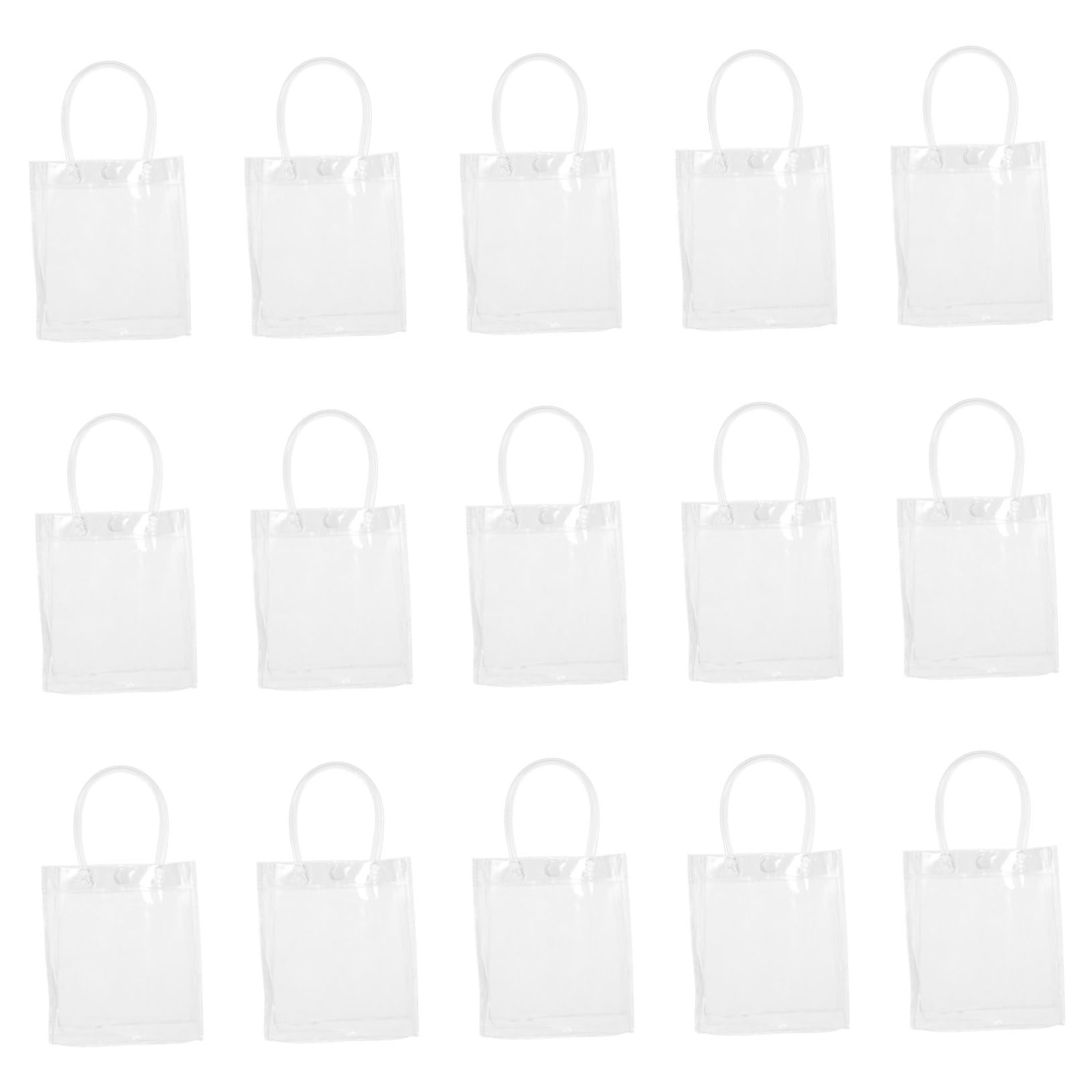 Borse Regalo Trasparenti in PVC con Manico, 40 Pezzi