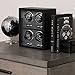 ROTHWELL 4 Watch Winder for Automatic Watches with Quiet Motor with Multiple Speeds and Rotation Settings (Black/Grey)