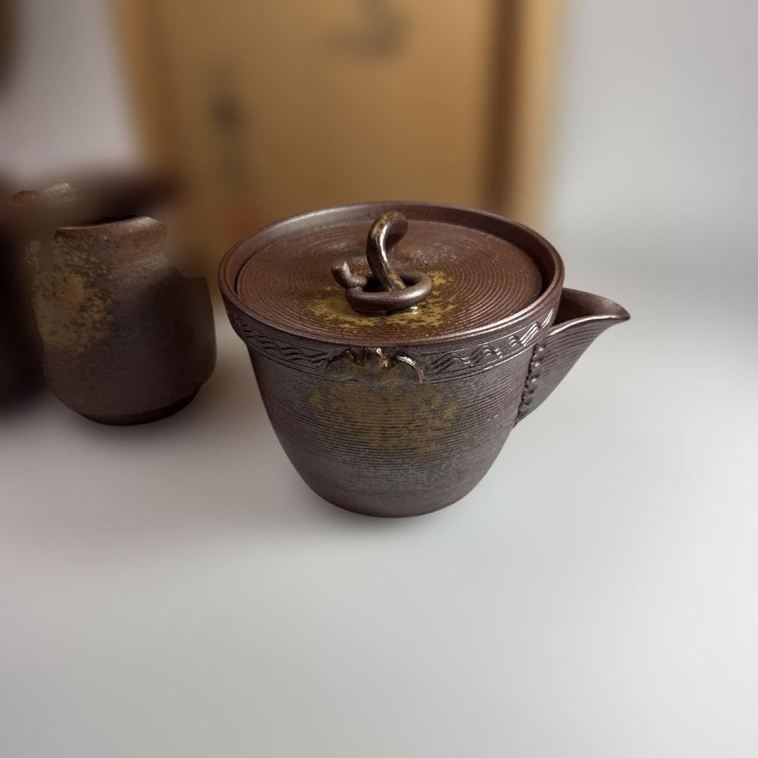 Amazon.co.jp: 一陽窯 備前焼 茶器セット 急須 湯呑み 陶峰 煎茶器