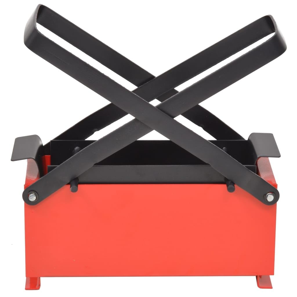SKM Presse à Papier de Recyclage Acier 34 x 14 x 14 cm Noir et Rouge, Weight:2.99 kg,142921