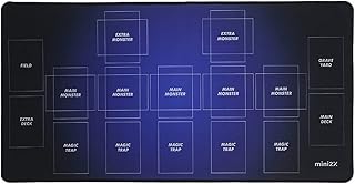 mini2x TCG 遊戯王カード 用 遊戯王 用 ラバー プレイマット バトルフィールド ハーフサイズ 30×60cm 収納袋 付き カードサプライ