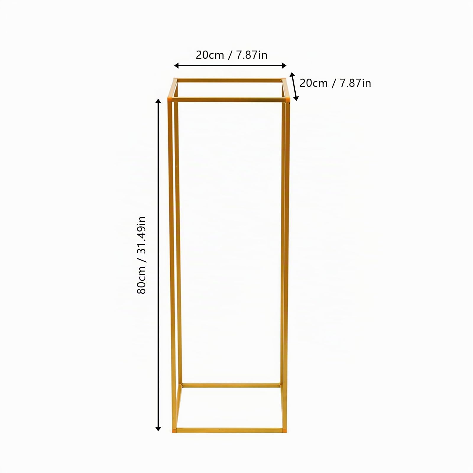 2 Stück Blumenständer, Stehend Pflanzenständer, Metall Vase, Hochzeiten Tafelaufsätze, Schlicht und Elegant Gold Blumenvasen für Verlobung/Jahrestag/Party/Zuhause, 2 Größen: 80cm & 100cm Hoch