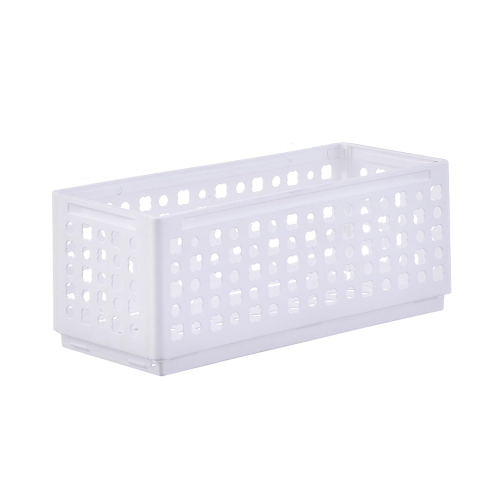 Glifora Storage Box - Foldable Stackable Organiser with Ventilated Hollow Design, Space Saving Storage Bin for Household, Travel and Dormitory