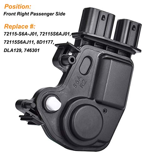 Faersi Door Lock Actuator Motor Front Right Compatible With Honda 2001-2005 Civic, 2003-2007 Accord, 2003-2008 Pilot, 2005-2010 Odyssey, 2002-2006 Acura Rsx Replaces 72115-S6A-J01 72115-S6A-J11 #TOP1