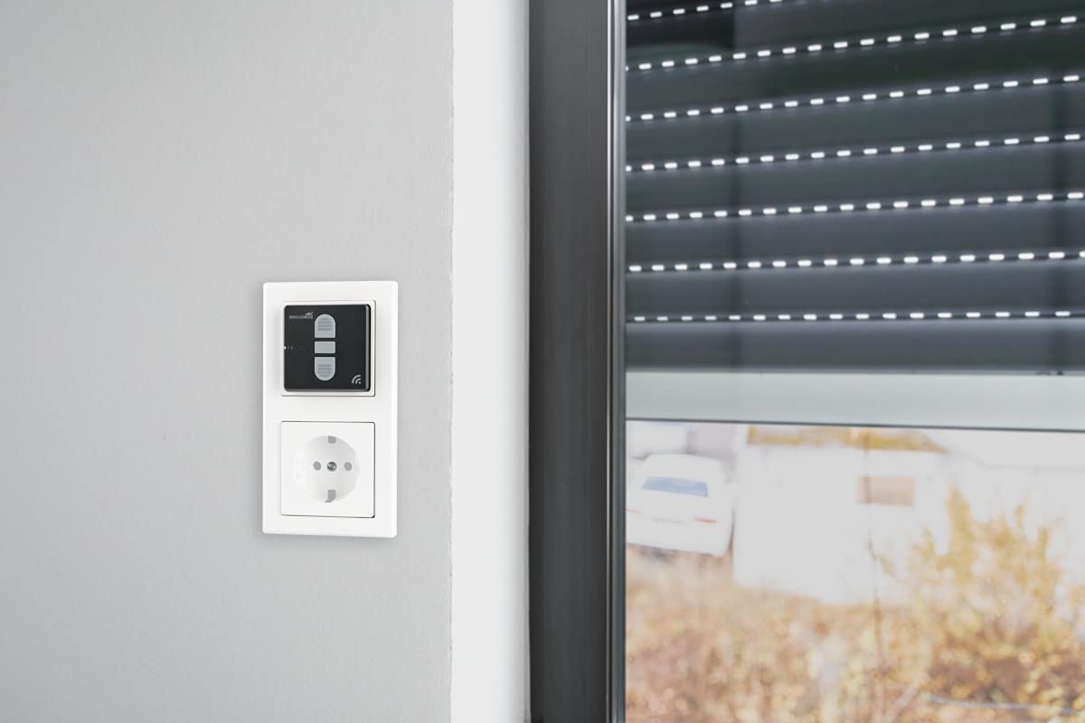 Schellenberg 21007 Smart Home Funk-Rolladenschalter & Funk-Raffstoreschalter, nachrüstbar für Smarte Antriebe, Anthrazit