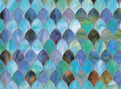 Brewster PF0718 Peacock Door Premium Film, Blue