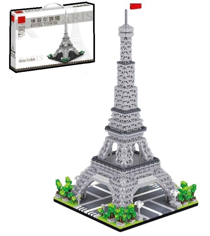 Eiffel Tower 3D Building Blocks Set, Paris Landmark Architectural Model Kit with 3000+ PCS | Detailed Construction Toy for Kids & Adult, Creative DIY Assembly with Display Base for Collectors