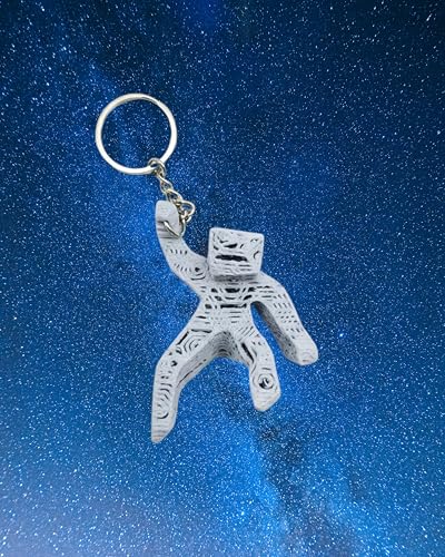 Image of Grace Rockey Inspired Keychain, Project Hail Mary, 3D Robot Figure, Grey, 3 Inch, Sci-Fi Gift for Space and Movie Lovers