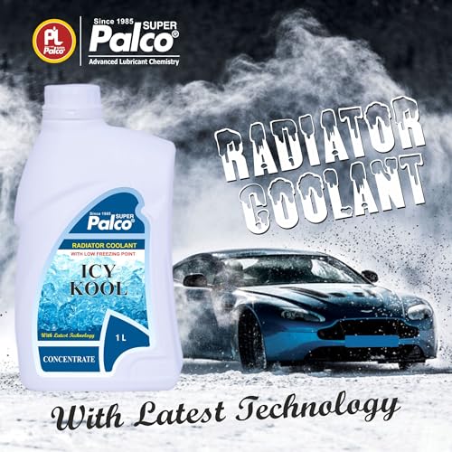 Image of PALCO Icy Kool Radiator Coolant for Car 1 Litre (Pack of 1), Advanced Low Freezing Point Antifreeze Green Concentrate Coolant for Engine