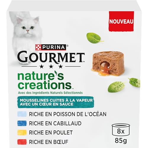 GOURMET Nature's Creations Mousselines au Cœur en Sauce Poulet 8x85g