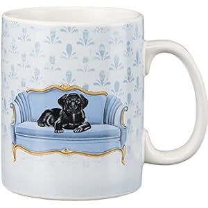 Black lab dog coffee mugdouble sided painterly pet portraits20 oz stoneware cupfrom primitives by kathy  urban country home decor