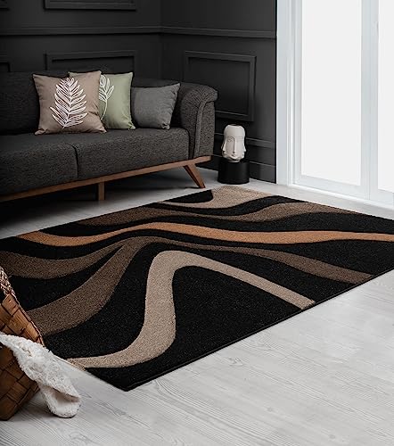 the carpet Monde Classic Moderner Dicher Kurzflor Teppich, Wohnzimmer, Schlafzimmer, Hand Carved,...