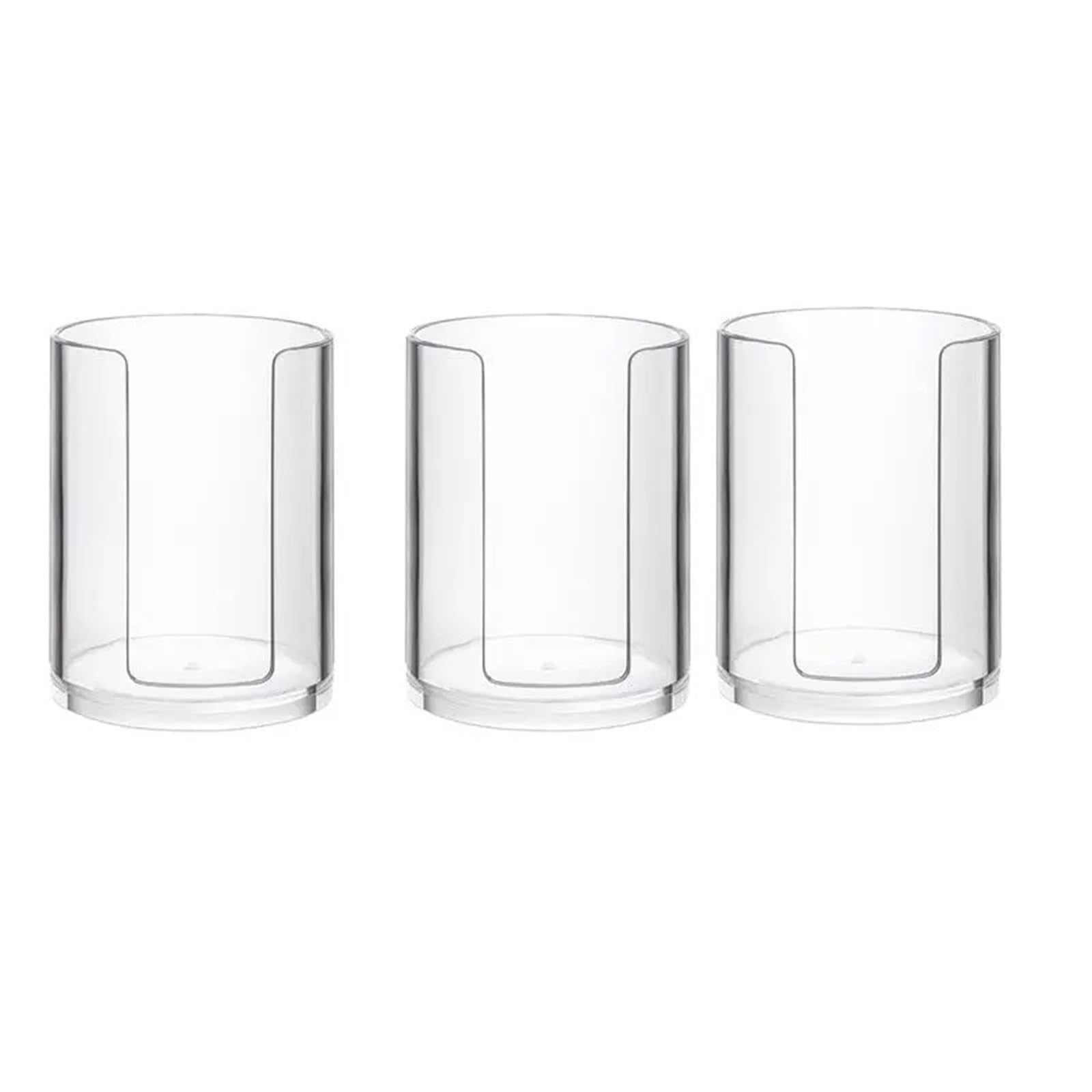 ITRHJTGP Cup Organiser 3 Pcs Bathroom Cup Dispenser Oz Countertop Storage Mouthwash Cups Holder, Plastic Small Paper Holders Dura for Countertop