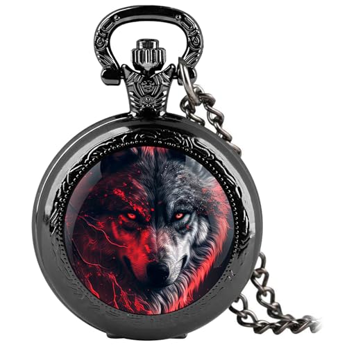 YIHAOYH Vintage Pocket Watch for Women Men Graphic Design Quartz