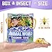 60 Piece Mini Insect Toys with Gift Box, Plastic Bug Figure for Kids, Fake Bug Theme Party Decoration, School Project Sensory Bins, Classroom Reward, Halloween Goody Bag Filler Gift, Cupcake Topper