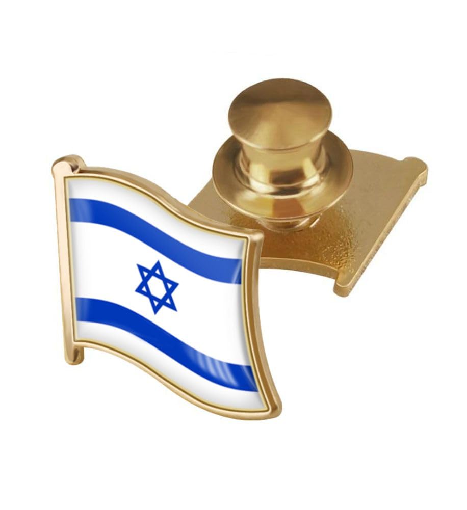 vmcoatdu Country Flag Backs Locking Pin Keepers Locking Clasp Pin Badge International Travel Brooch Metal Alloy Souvenir Pin 0.75x0.7 Inch Small Pin
