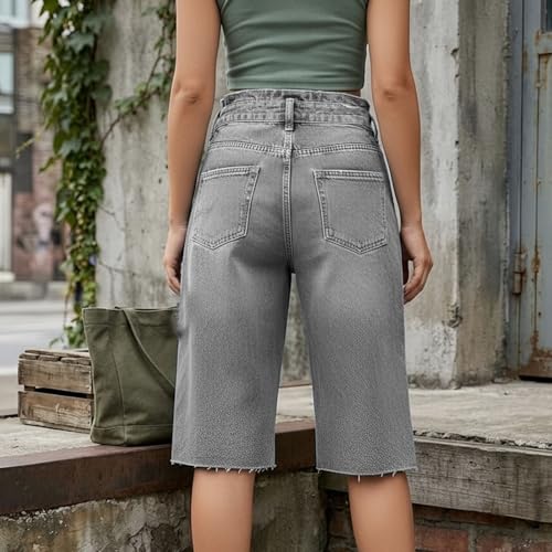 Baggy jorts ample et léger style cargo avec taille élastique ergonomique