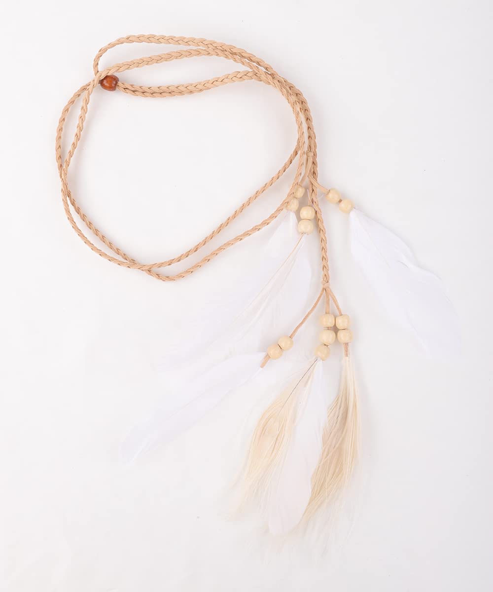 Jumwrit Diadema Bohemia De Plumas Gitanas, Tocado Hippie Indio Con