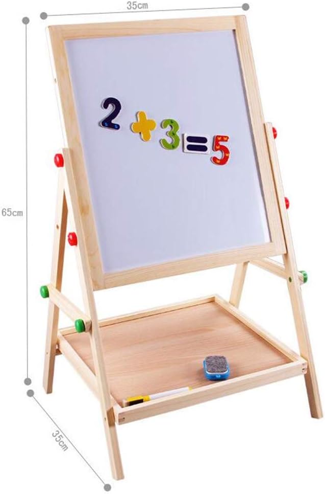 WecndayHome Children Easel Children's Wooden MultiFunctional Combined Lift Double