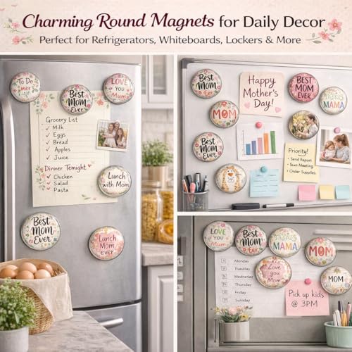 Set de 12 Imanes Decorativos para Refrigerador Día de la Madre miniatura 6
