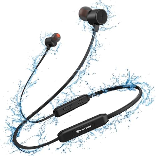 YATWIN Bluetooth Kopfhörer Sport in Ear, Bluetooth 5,0 Sportkopfhörer mit 16 Std HiFi Sound IPX7 Wasserdicht Earbuds, Magnetisches Ultraleicht Ohrhörer mit Noise Cancelling MEMS Mi
