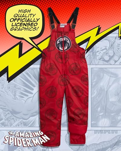 Marvel Spider-Man Boys Snow Suit Set - 2 Piece Insulated Boys Winter Coat Ski Jacket & Ski Pants Bib Overalls for Toddlers3