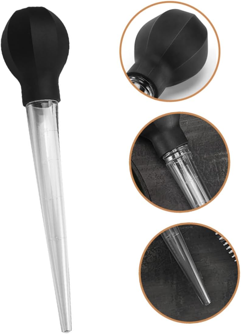 VOSAREA Turkey Baster Injector with Head Meat Injector for Seasoning Bbq Sauce Easy to Clean Kitchen Tool for Cooking Turkey and Poultry