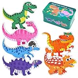 [Buen regalo]: el puzzle de animales tiene un colorido y bonito patrón de animales. Tiene líneas claras y bloques de colores. Fácil de montar. Es ideal como puzzle para niños. A los niños les encantará el rompecabezas cuando lo ven primero. Es un regalo significativo juguetes montessori 1 años.