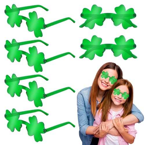 Trèfle Saint-Patrick lot de 12 lunettes vertes pour fête et pub