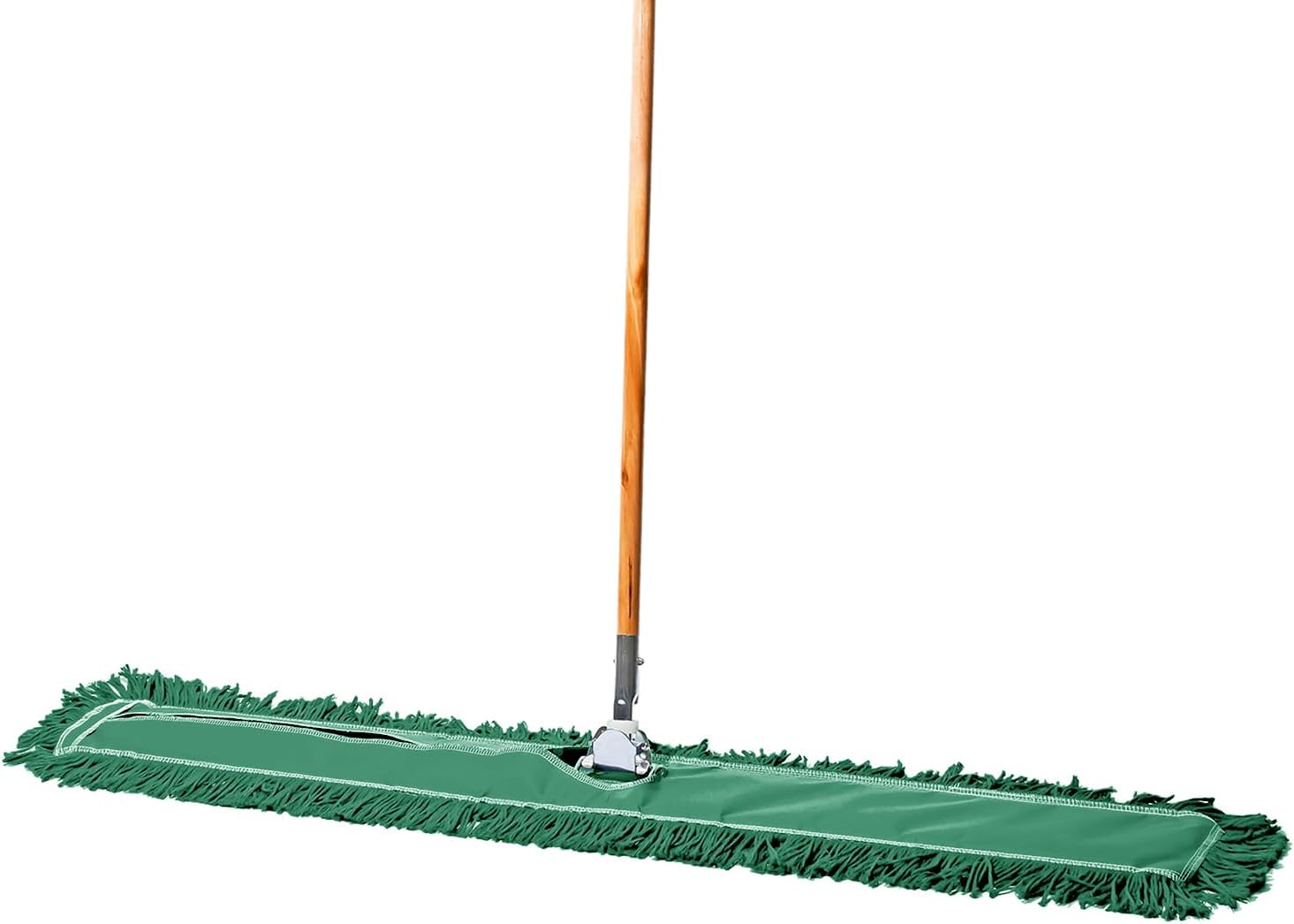48 Inch Green Commercial Dust Mop & Floor Sweeper – Wood Handle Floor Mop for Tile, Hardwood & Concrete