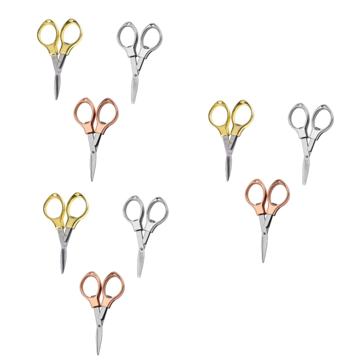 EXCEART 9 Tijeras Plegables Tijeras De Viaje Mini Tijeras Portátiles Tijeras Pequeñas Tijeras Especiales De Viaje Mini Cizalla Tijeras Para Niños Cortahilos De Acero Inoxidable