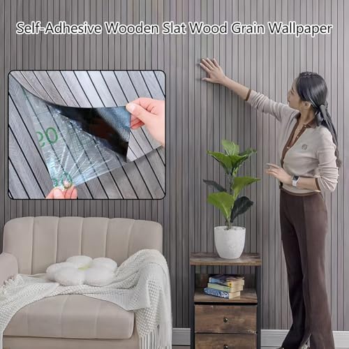 Paneles de pared de madera sintética para decoración de interiores en el dormitorio y pasillo 3