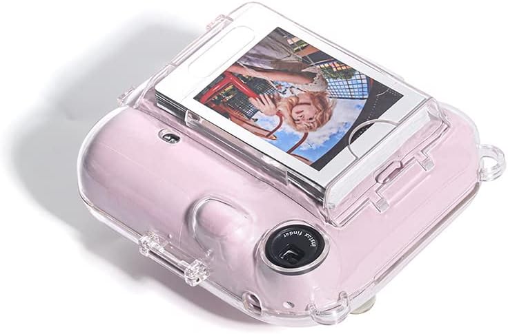 Miniatura 7 de Funda para Fujifilm Instax Mini 12 - Funda protectora de PVC duro transparente y portátil para cámara con correa de hombro ajustable desmontable