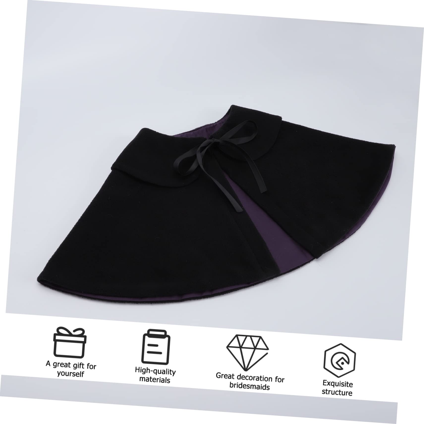 BESPORTBLE 2pezzi Cloak Per Animali Domestici Stile Halloween Costume Nero Per Cani e Gatti Accessorio Creativo Per Feste e Cosplay Design Unico e Confortevole