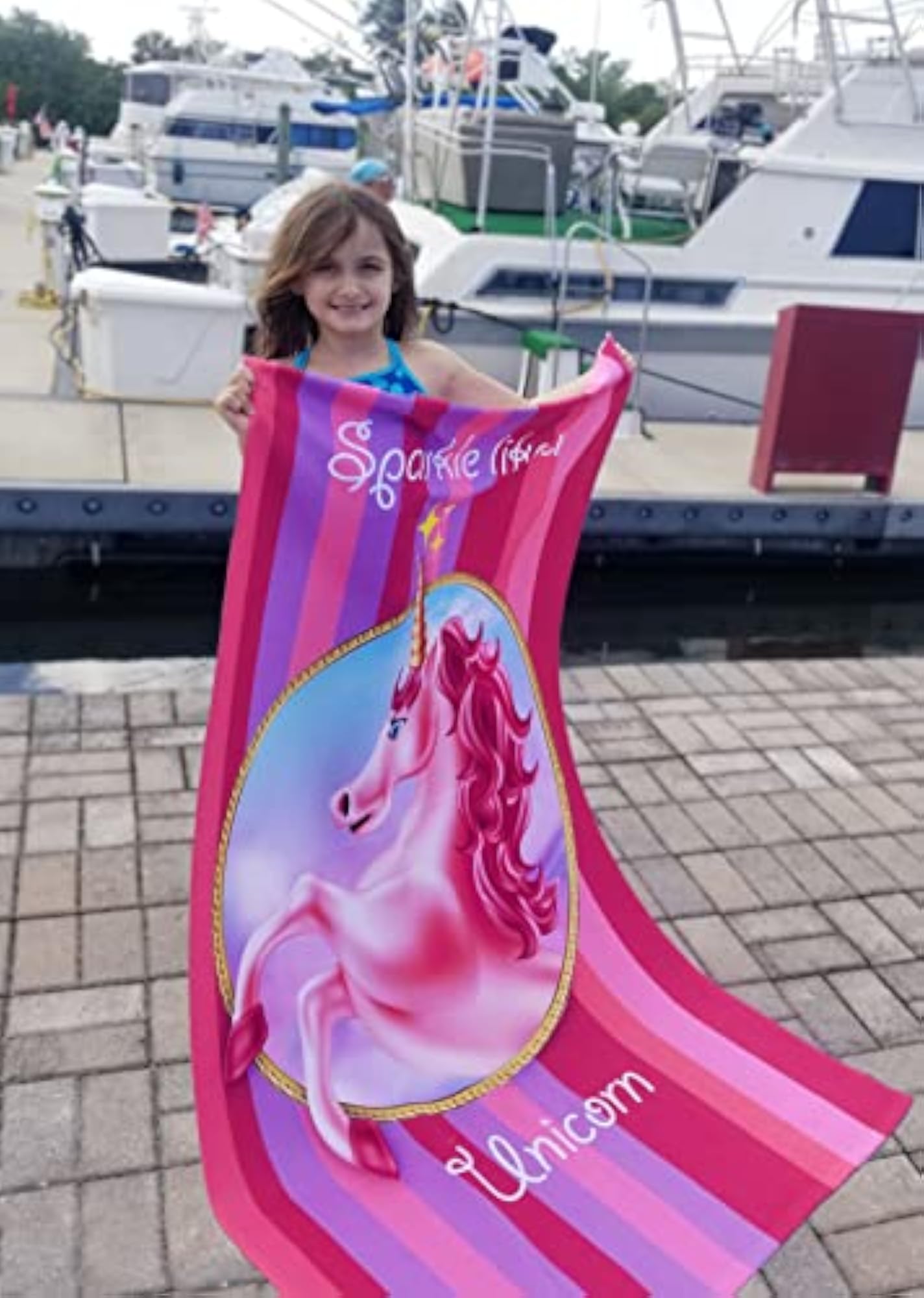Sparkle Like a Unicorn Beach Towel, Lightweight Quick Dry