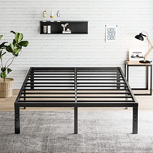 Artimorany King Size Bed Frame 14 Inch High, Heavy Duty Steel Slat Support 3000 Pounds, No Box Spring Needed Metal Platform, Noise Free, Easy Assembly Black #TOP3