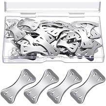 Tondiamo 50 Pieces Elastic Bandage Clips Only Bandages Wrap Clips Metal Aluminum Swathe Fasteners Pins with Plastic Storage Box Replaceable Wrap Fastener Pins for Various Types Elastic Swathe