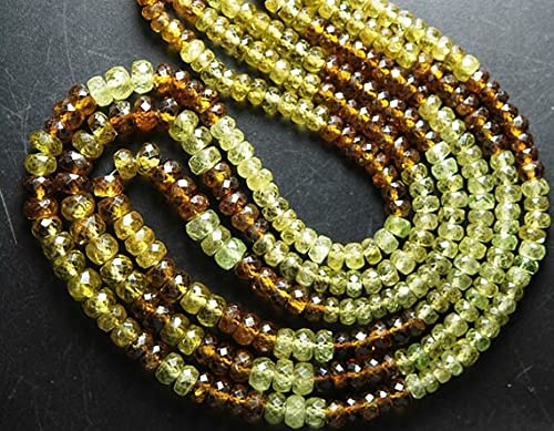 Grossular Garnet faceted rondelles de luxe LKBEADS pour création bijoux