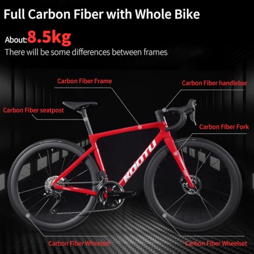 KOOTU Carbon Road Bike Lightweight 24 Speed Road Bicycle