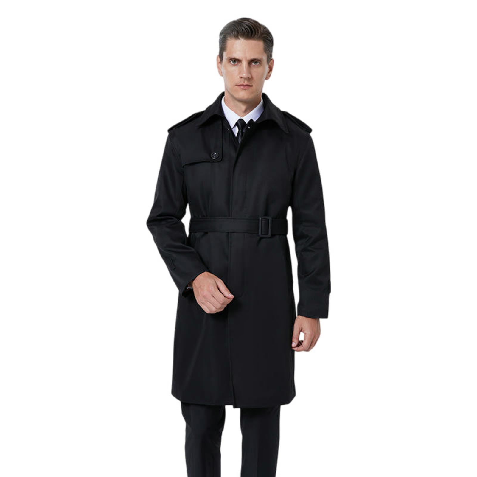 Gabardina de hombre corte ajustado ideal para ir a la oficina en días fríos de invierno 7