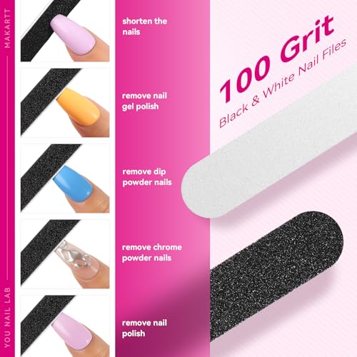 Mini limes à ongles double face grain 100/180 lot de 100 pièces multicolores
